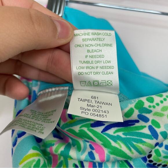 Lily Pulitzer Luxletic Weekender High Rise Midi Bermuda Blue Turtle size XS NWT - Picture 12 of 15
